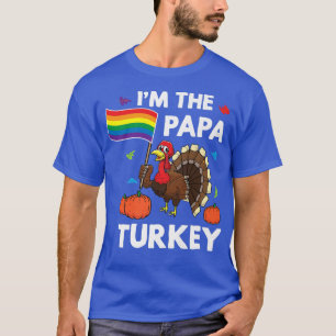 Camiseta Dad Thanksgiving Gay Papa Rainbow Pride Flag Turke