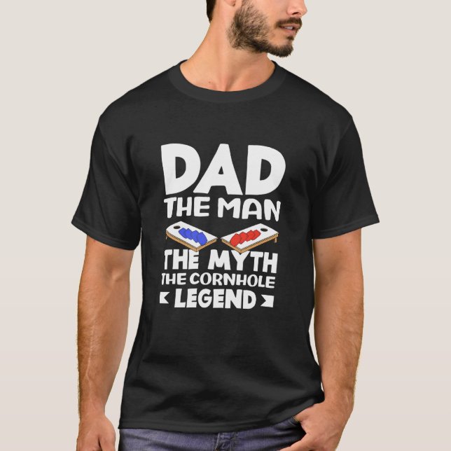 Camiseta Dad The Man Myth Cornhole Legend Lover (Anverso)
