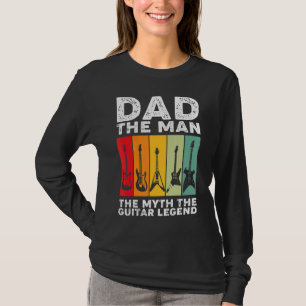 Camiseta Dad The Man Myth Guitar Legend Music Teacher Fath