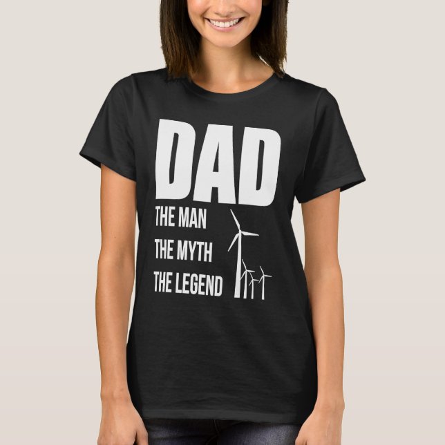 Camiseta Dad The Man The Myth The Legend Papa Fathers Day (Anverso)