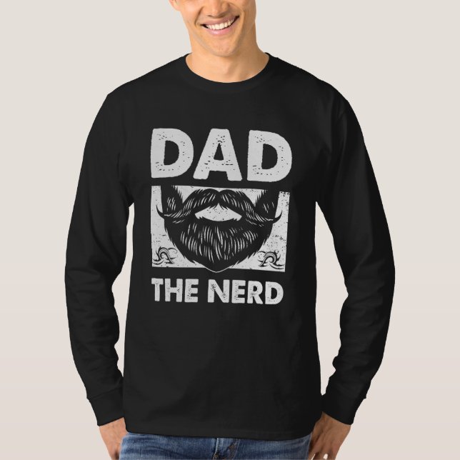 Camiseta Dad the Nerd Conservative Daddy Protective Father  (Anverso)