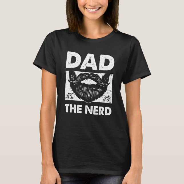 Camiseta Dad the Nerd Conservative Daddy Protective Father  (Anverso)