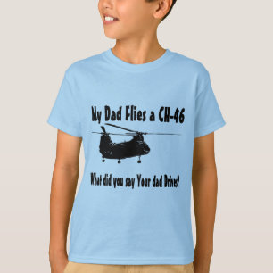 Camiseta Dad vuela a un helicóptero CH 46