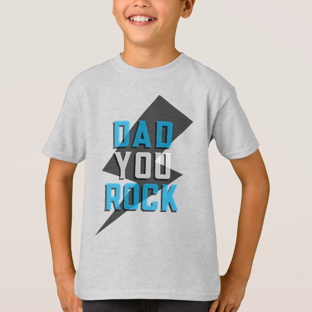Camiseta Dad You Rock Kids Shirt (Anverso)