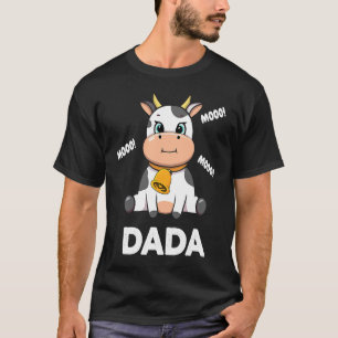 Camiseta Dada Cow Cute Cow Agricultor Cumpleaños Familia
