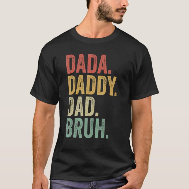 Camiseta Dada Daddy Dad Bruh Dad Brothers Papá Noel Vin del (Anverso)