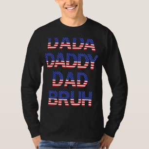 Camiseta Dada Daddy Dad Bruh Día del Padre Amo a Papá Noel