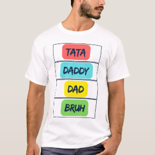 Camiseta Dada Daddy Dad Bruh Día del Padre Divertido Esenci