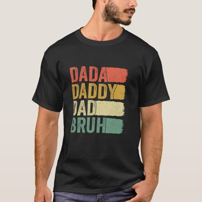 Camiseta Dada Daddy Dad Bruh Retro Funny Padre de la Patern (Anverso)