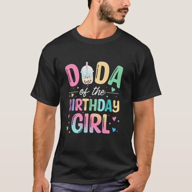 Camiseta Dada De La Chica De Cumpleaños Burbuja Boba Tea Fi (Anverso)