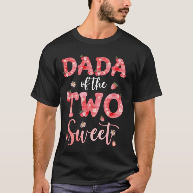 Camiseta Dada De La Dulce Fresa De Berry Segundo Cumpleaños (Anverso)