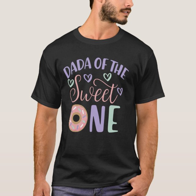 Camiseta Dada De La Dulce Uno Cumpleaños 1 Tema De Donut Fa (Anverso)