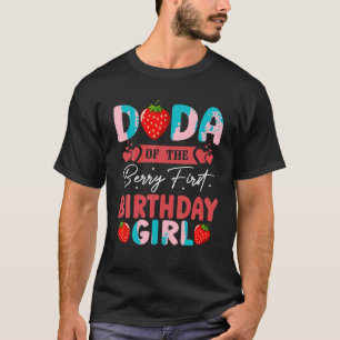 Camiseta Dada de la fresa del primer cumpleaños de Berry Ch