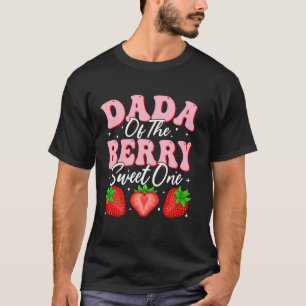 Camiseta Dada de la fresa dulce cumpleaños 1