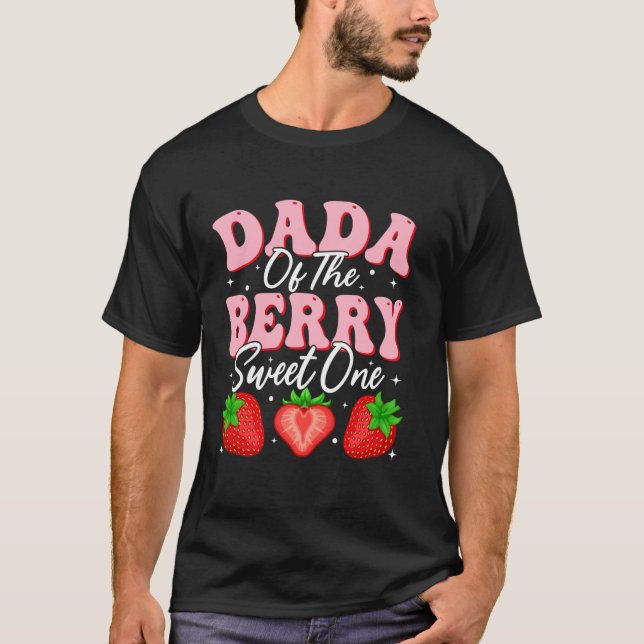 Camiseta Dada de la fresa dulce cumpleaños 1 (Anverso)