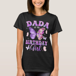 Camiseta Dada de la mariposa de la niña cumpleañera coincid