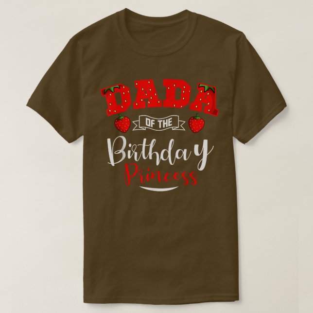 Camiseta Dada De La Temática De La Princesa De Cumpleaños B (Diseño del anverso)