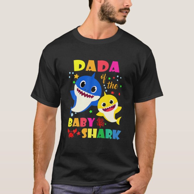 Camiseta Dadá Del Padre De Los Tiburones De Cumpleaños, Mam (Anverso)