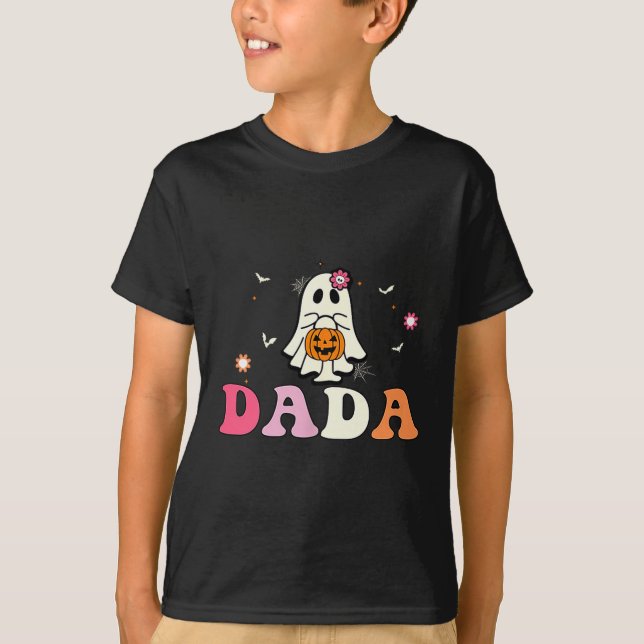 Camiseta Dada Ghost Boo One Soky Dad First Halloween Birthd (Anverso)