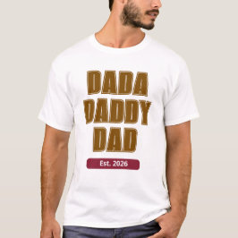 Camiseta Dada Minimalista Dada Est 2026 Primer Día del Padr