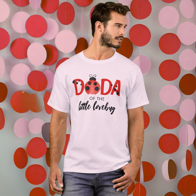 Camiseta Dada of the Little Lovebug Birthday Party Shirt (Watercolor Ladybug Birthday Party Shirt for "Dada of the Little Lovebug")