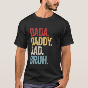 Camiseta Dada Papá Papá Bruh Vintage Día del Padre Papá Abu