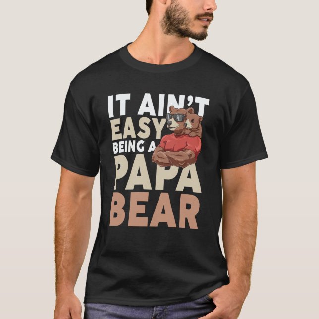 Camiseta Dadabear Daddy Bear  Idea Sunglasses Dad (Anverso)