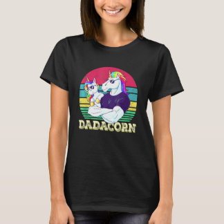 Camiseta Dadacorn Unicorn Dad Of The Birthday Girl Princess