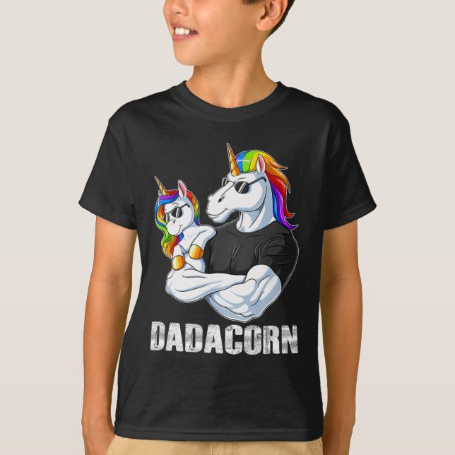 Camiseta Dadacorn - Unicorn Dad y Ba (Anverso)