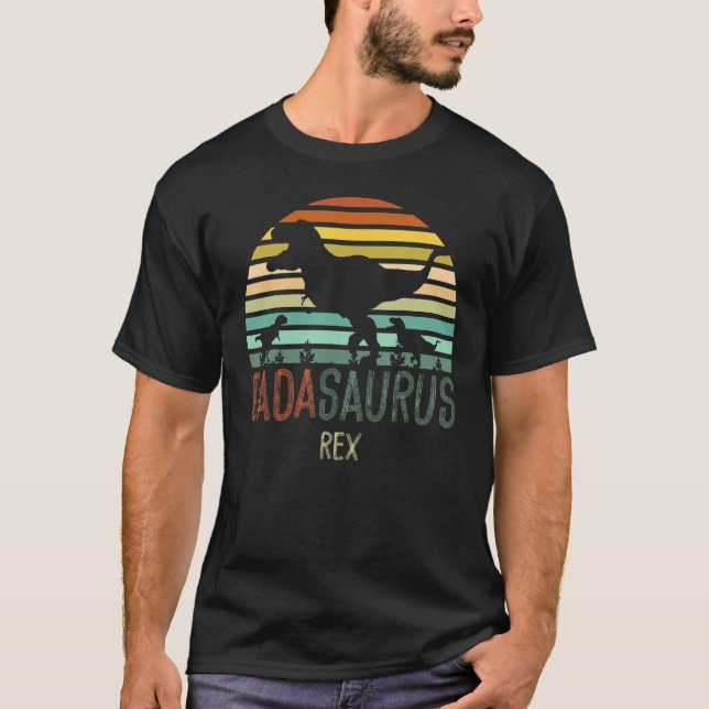 Camiseta Dadasaurus Dad Dino Fars Day S Men Dinosaur Rex (Anverso)