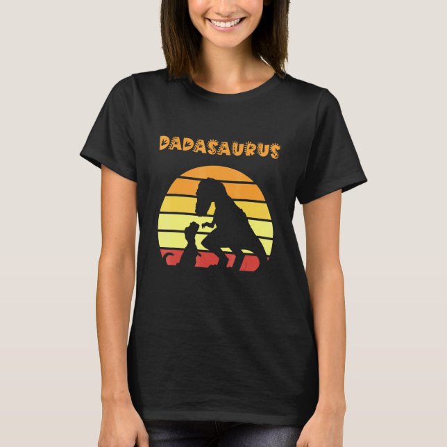 Camiseta Dadasaurus Dad Trex Padre T Rex Dinosaur Retro Su (Anverso)