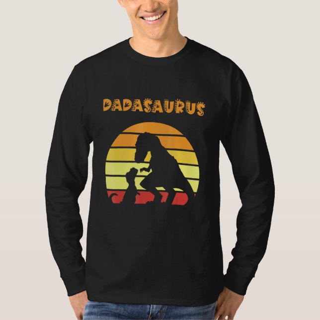 Camiseta Dadasaurus Dad Trex Padre T Rex Dinosaur Retro Su (Anverso)