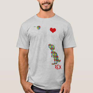 Camiseta Dadasaurus Daddy Rex Autism Awareness Proud Dad Fa