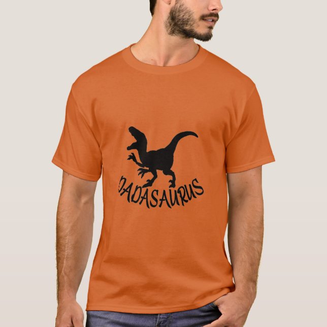 Camiseta Dadasaurus Dinosaur T-Rex Padre Día de la Presión  (Anverso)