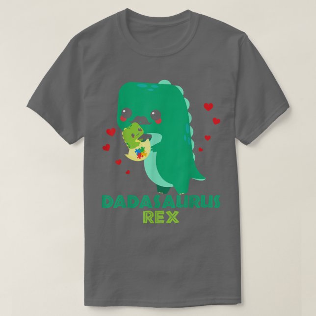 Camiseta Dadasaurus Rex Autism Awareness Mes Autistic ADH (Diseño del anverso)