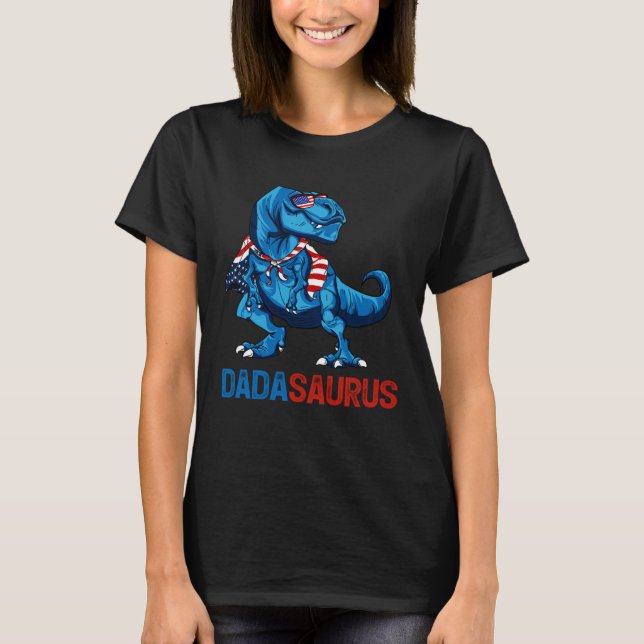 Camiseta Dadasaurus Rex Dinosaur Dada Saurus Father Day 4th (Anverso)