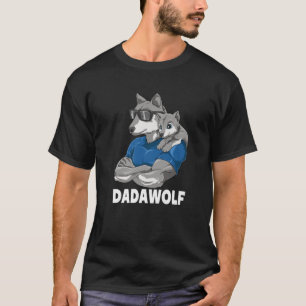 Camiseta Dadawolf Wolf Dad y el bebé Papá Papá Papá