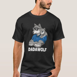 Camiseta Dadawolf Wolf Dad y el bebé Papá Papá Papá
