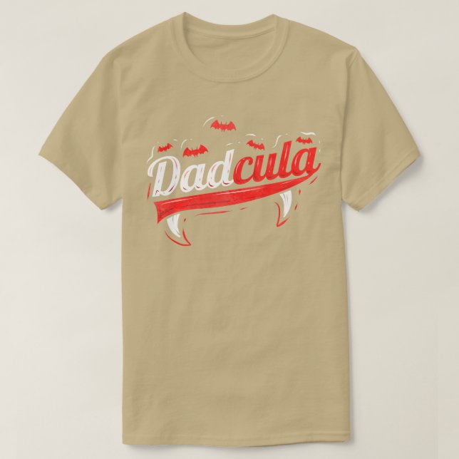 Camiseta Dadcula Dads Motif Con Fangs Y Bats Para Halloween (Diseño del anverso)