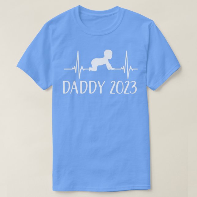 Camiseta Daddy 2023 con pulso de latido de frecuencia para  (Diseño del anverso)