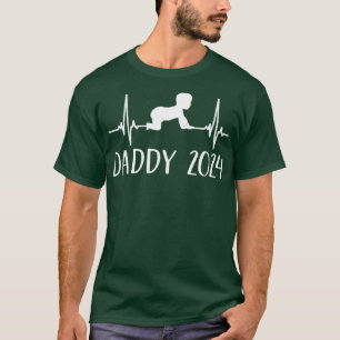 Camiseta Daddy 2024 con pulso de latido de frecuencia para