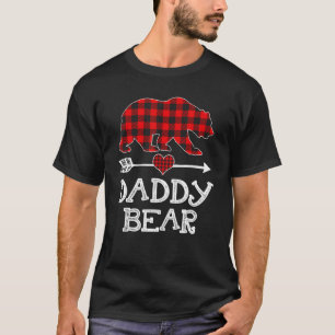 Camiseta Daddy Bear Christmas Pajama Red Plaid Buffalo Fami