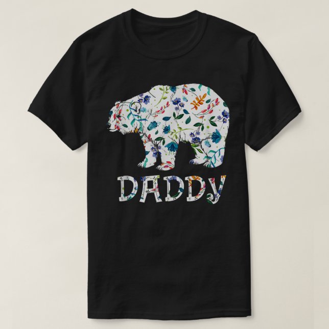 Camiseta Daddy Bear Floral Gifts Matching Family Flower  (Diseño del anverso)