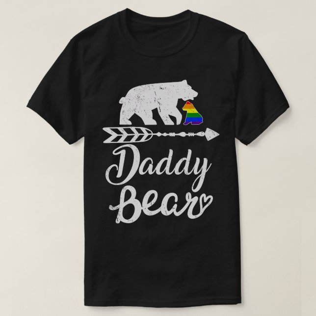 Camiseta Daddy Bear LGB Orgullo arcoiris Lesbiana  (Diseño del anverso)
