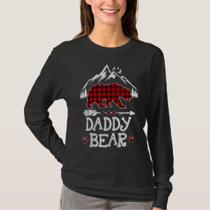 Camiseta Daddy Bear Navidades Pajama Red Plaid Buffalo Fami