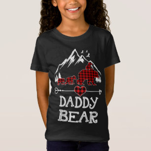 Camiseta Daddy Bear Navidades Pajama Red Plaid Buffalo Fami