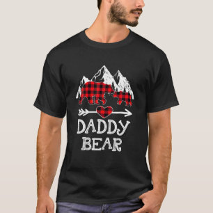 Camiseta Daddy Bear Navidades Pajama Red Plaid Buffalo Fami