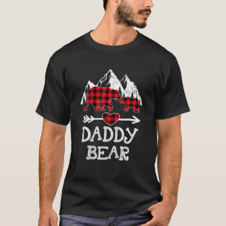 Camiseta Daddy Bear Navidades Pajama Red Plaid Buffalo Fami