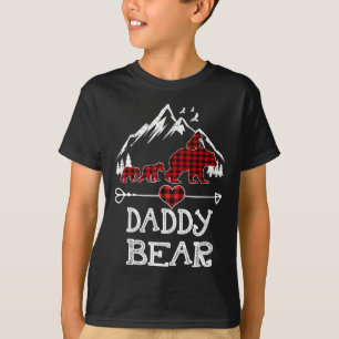 Camiseta Daddy Bear Navidades Pajama Red Plaid Buffalo Fami
