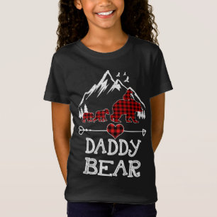 Camiseta Daddy Bear Navidades Pajama Red Plaid Buffalo Fami